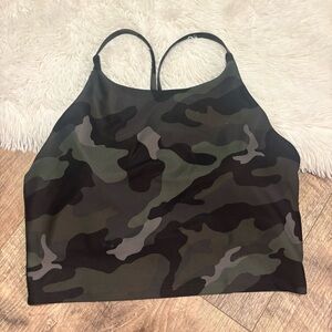 Camo work out bra top